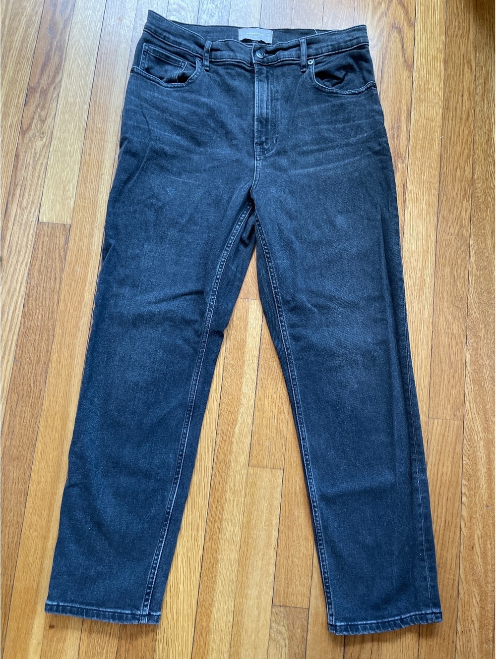 Everlane The Cheeky Jean Women's 31 Washed Black High Rise Straight Jeans